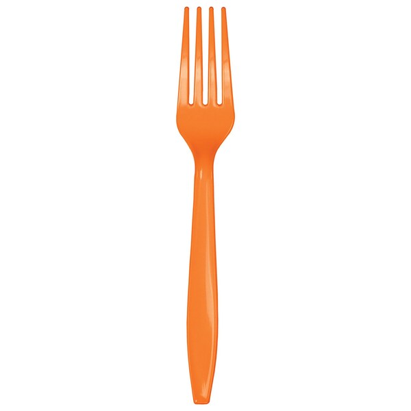 Touch Of Color Sunkissed Orange Plastic Forks, 7", 600PK - 010613B