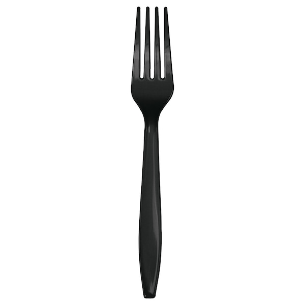 Touch Of Color Black Plastic Forks, 7", 288PK - 010467