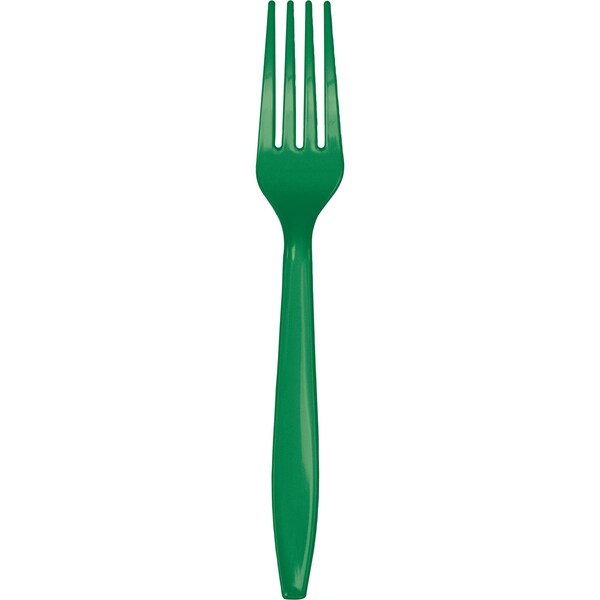 Touch Of Color Emerald Green Plastic Forks, 7", 600PK - 010474B