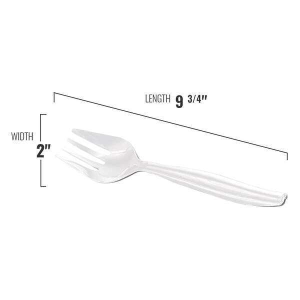 Smarty Had A Party Clear Disposable Plastic Serving Forks (150 Forks), 150PK - 2651-CASE
