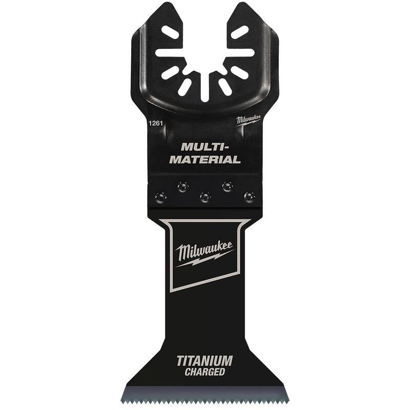 Milwaukee 1-3/4 in. Hoja oscilante de corte de metal de ajuste universal bimetálica de titanio (paquete de 6) - 49-25-1263-49-25-1263
