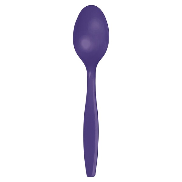 Touch Of Color Purple Plastic Spoons, 6.75", 600PK - 010555B