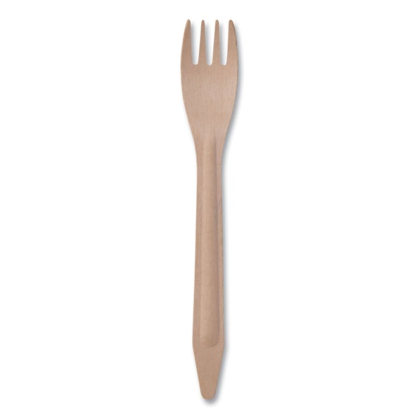 Eco-Products Wood Cutlery, Fork, Natural, PK500 - EP-S212-W