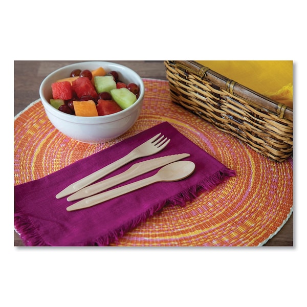 Eco-Products Wood Cutlery, Fork, Natural, PK500 - EP-S212-W