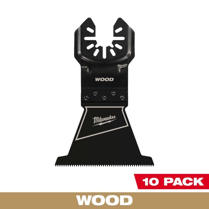 Milwaukee 2-1/2 in. Hoja oscilante universal para corte de madera de acero de alto carbono (paquete de 10) - 49-25-1119