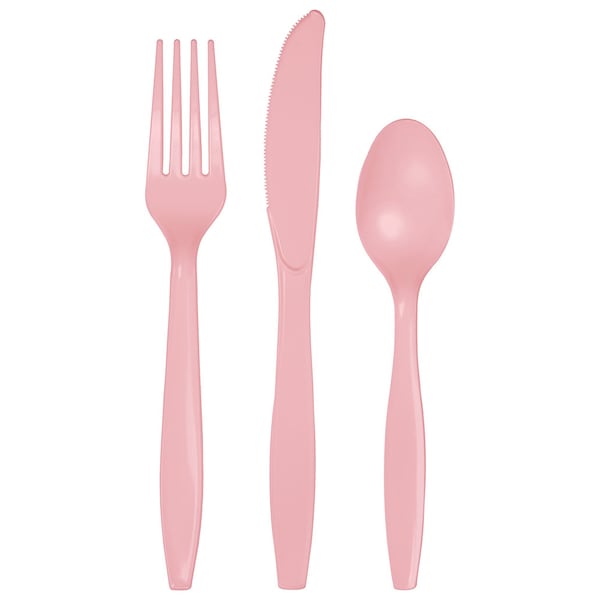 Touch Of Color Pink Assorted Plastic Cutlery, Classic, 288PK - 010428