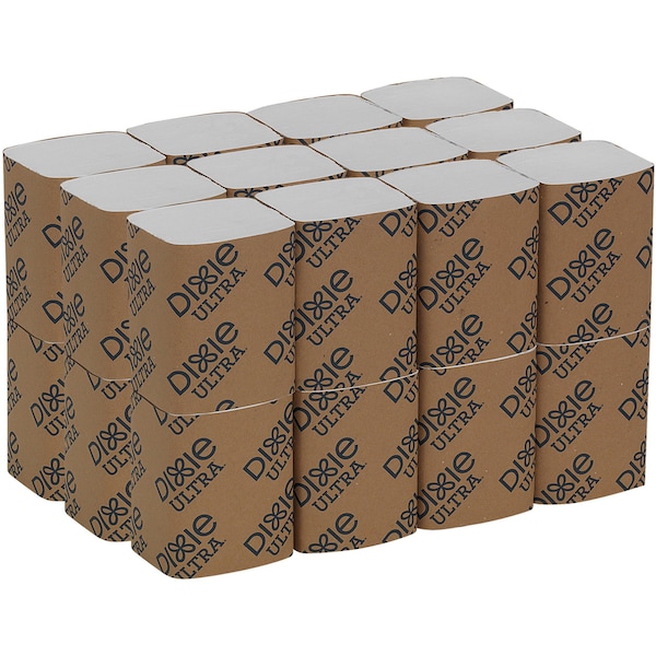 Dixie Disposable Dispenser Napkin, 5 in x 6 1/2 in Folded Size, Paper, White, PK24 - 32006