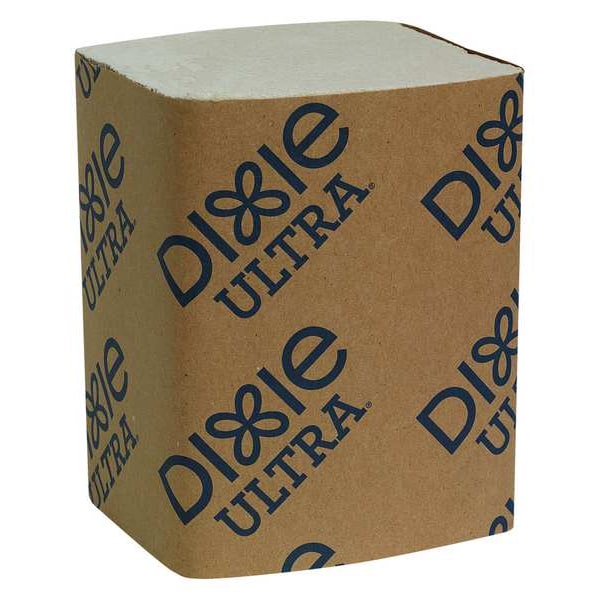 Dixie Disposable Dispenser Napkin, 5 in x 6 1/2 in Folded Size, Paper, Brown, PK24 - 32019