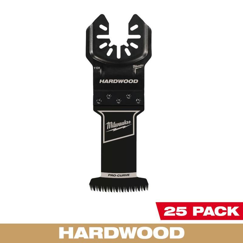 Milwaukee 1-3/8 in. Hoja oscilante para herramienta múltiple de corte en madera dura con dientes japoneses de ajuste universal de acero al carbono de alta resistencia (paquete de 25) - 49-25-1138