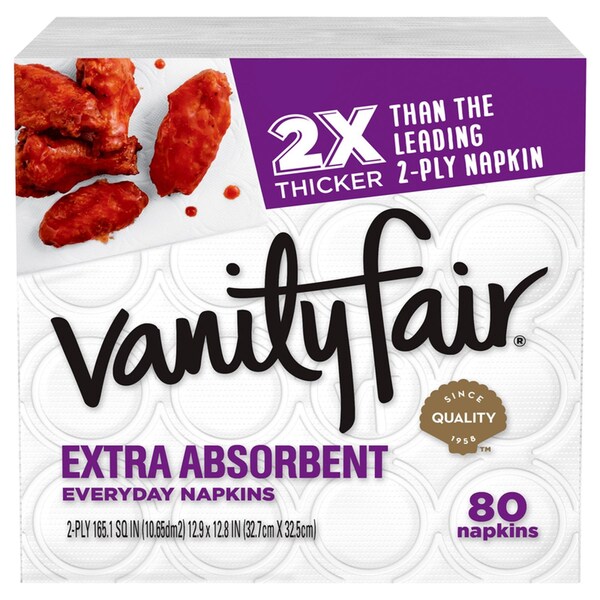 Vanity Fair Vanity Fair Napkins 80 sheet 2 ply 80 pk - 35236