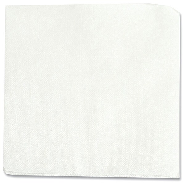 Zoro Select Morsoft Beverage Napkins, 9 x 9/4, White, PK4000 - 409177