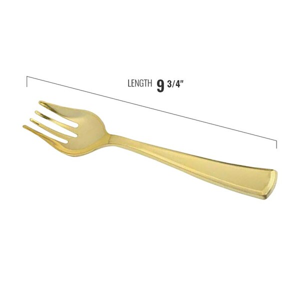 Smarty Had A Party Gold Disposable Plastic Serving Forks (60 Serving Forks), 60PK - 2643-G-CASE
