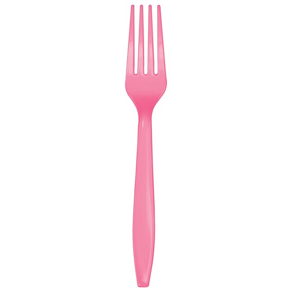 Touch Of Color Candy Pink Plastic Forks, 7", 288PK - 011347