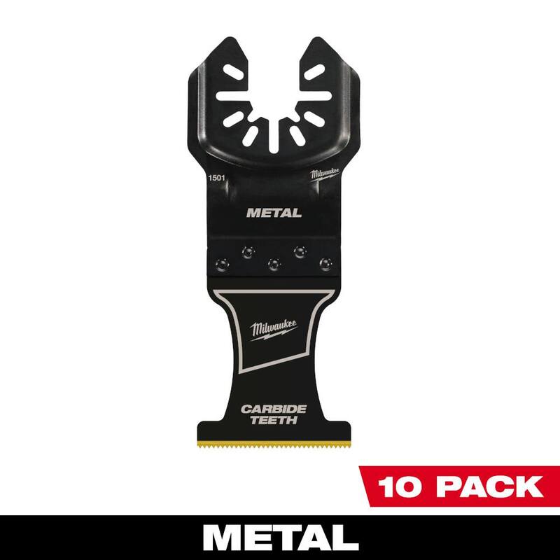 Milwaukee 1-3/8 pulgadas Carburo Ajuste Universal Extremo Hoja Oscilante para Corte de Metal (Paquete de 10) - 49-25-1509