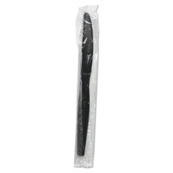 Razoredge BWK Heavyweight Wrapped Polystyrene Cutlery Knife, Black - RA3191947