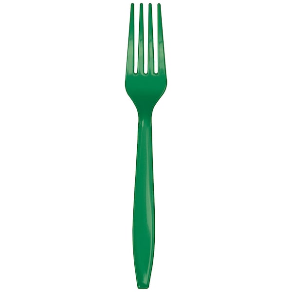 Touch Of Color Emerald Green Plastic Forks, 7", 288PK - 010474C