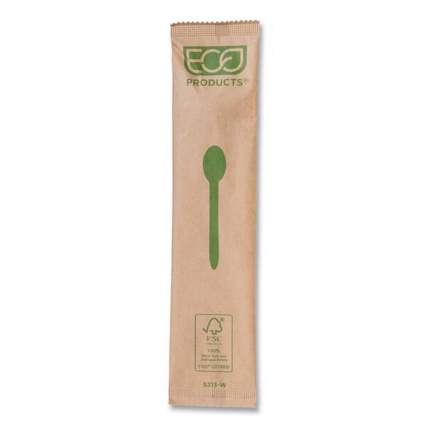 Eco-Products Wood Cutlery, Spoon, Natural, PK500 - EP-S213-W