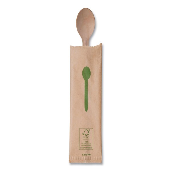 Eco-Products Wood Cutlery, Spoon, Natural, PK500 - EP-S213-W