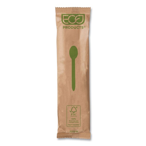 Eco-Products Wood Cutlery, Spoon, Natural, PK500 - EP-S213-W