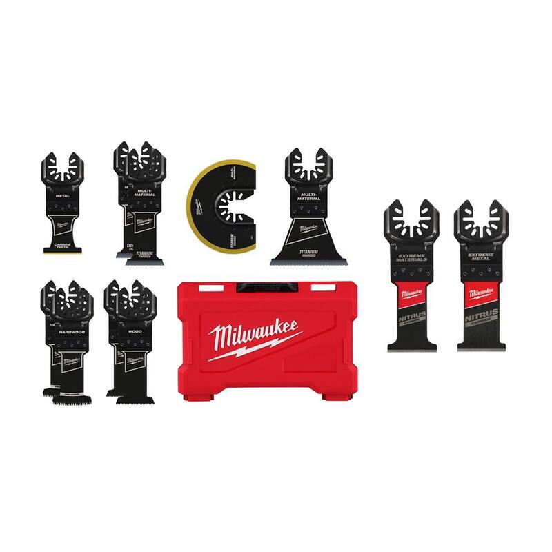 Kit de hojas para herramienta multiusos oscilante de Milwaukee (11 piezas) - 49-10-9113-49-25-1571-49-25-1561