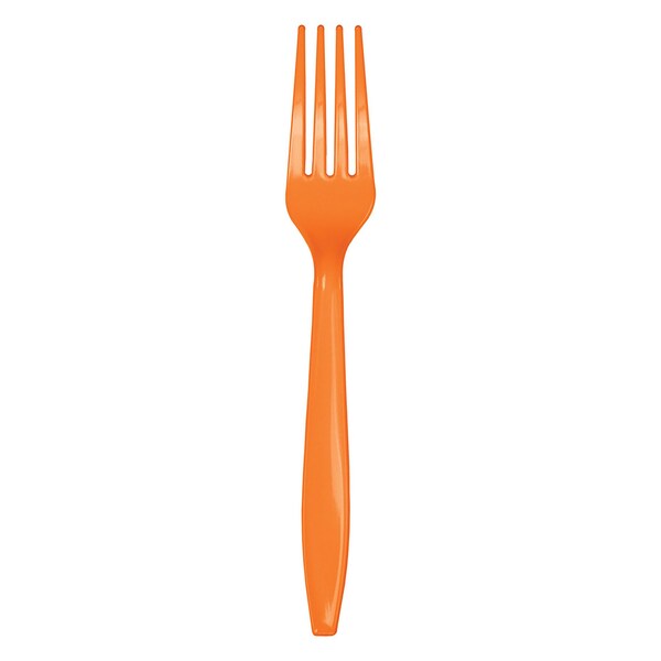 Touch Of Color Sunkissed Orange Plastic Forks, 7", 288PK - 010613