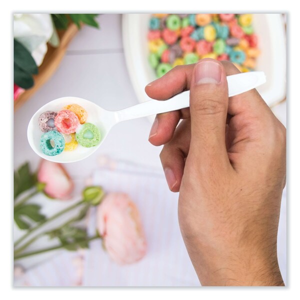 Solo Reliance Mediumweight Cutlery, Soup Spoon, White, 1000PK - RSWS-0007