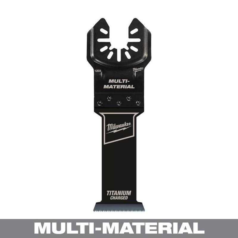 Milwaukee 1-1/4 pulgadas Titanio Bi-Metal Hoja Oscilante Multiuso para Corte de Madera y Metal (paquete de 1) - 49-25-1203