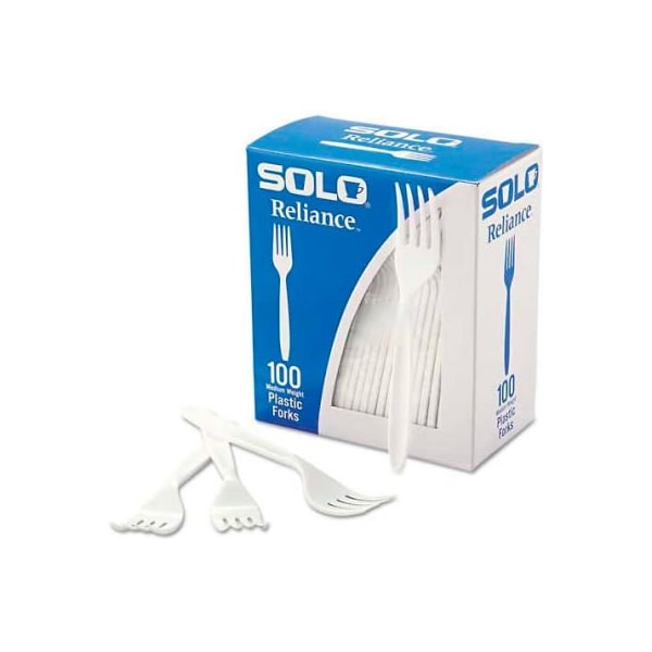 Solo SOLO SCCRSWFX Reliance Fork, Polystyrene, White, 1000/Carton - SCC RSWFX