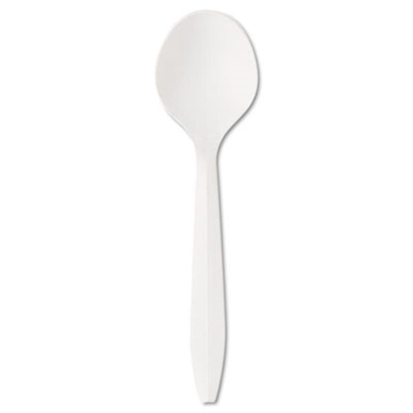Razoredge Medium Weight Polypropylene Cutlery Soup Spoon - White - RA3193386