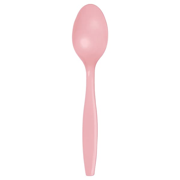 Touch Of Color Classic Pink Plastic Spoons, 6.75", 600PK - 010557B