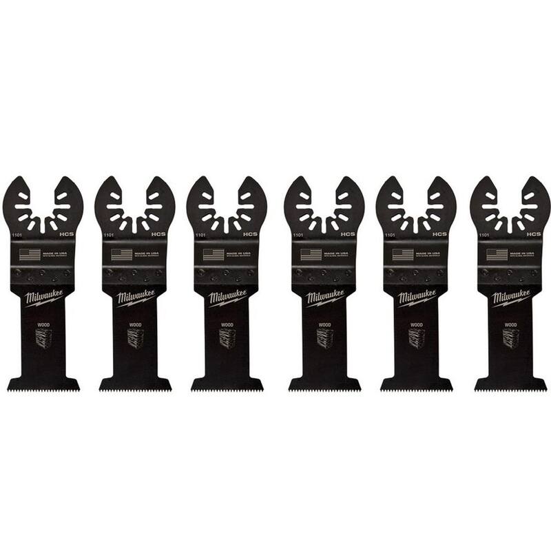 Cuchilla oscilante para cortar madera de ajuste universal de acero al carbono de alta calidad de 1-3/8 pulgadas (paquete de 6) - 49-25-1103-49-25-1103