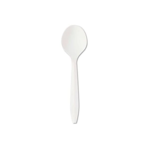Boardwalk , Soup Spoons, Polypropylene , White, 1000/Carton - MWPPSS