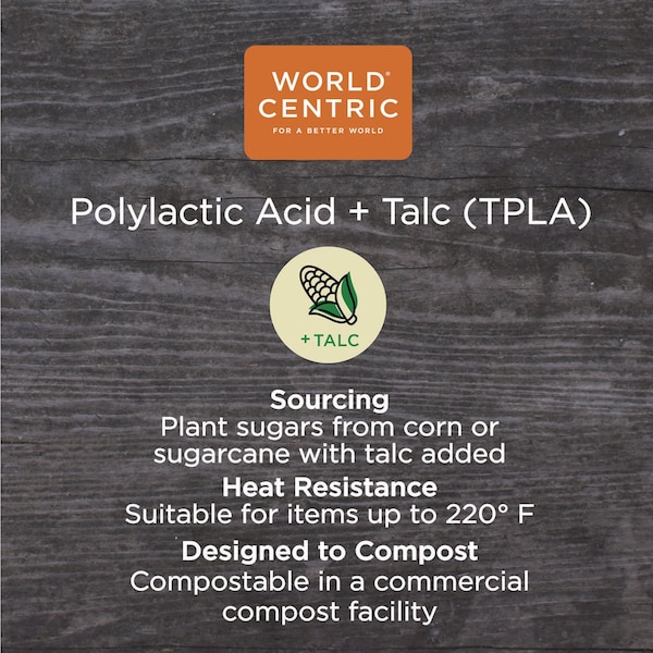 World Centric TPLA Compostable Cutlery, Fork/Knife/Spoon/Napkin, White, 250PK - AS-PS-TNL