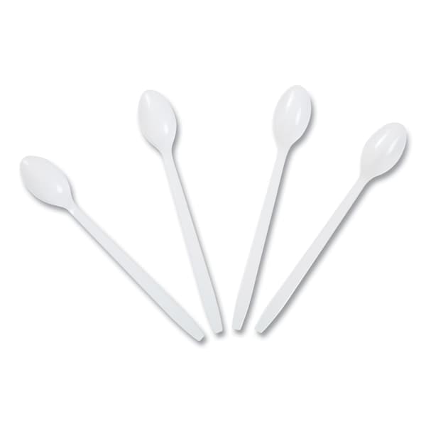 Amercareroyal Polypropylene Cutlery, Soda Spoon, 7.87 in., White, 1000PK - P2303W