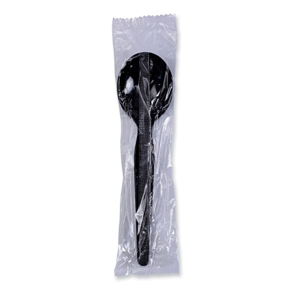Boardwalk Heavyweight Polystyrene Cutlery, Soup Spoon, Black, PK1000 - SOUPHWPSBLA