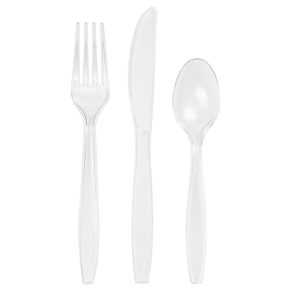 Touch Of Color Assorted Plastic Cutlery, Clear, 288PK - 10421