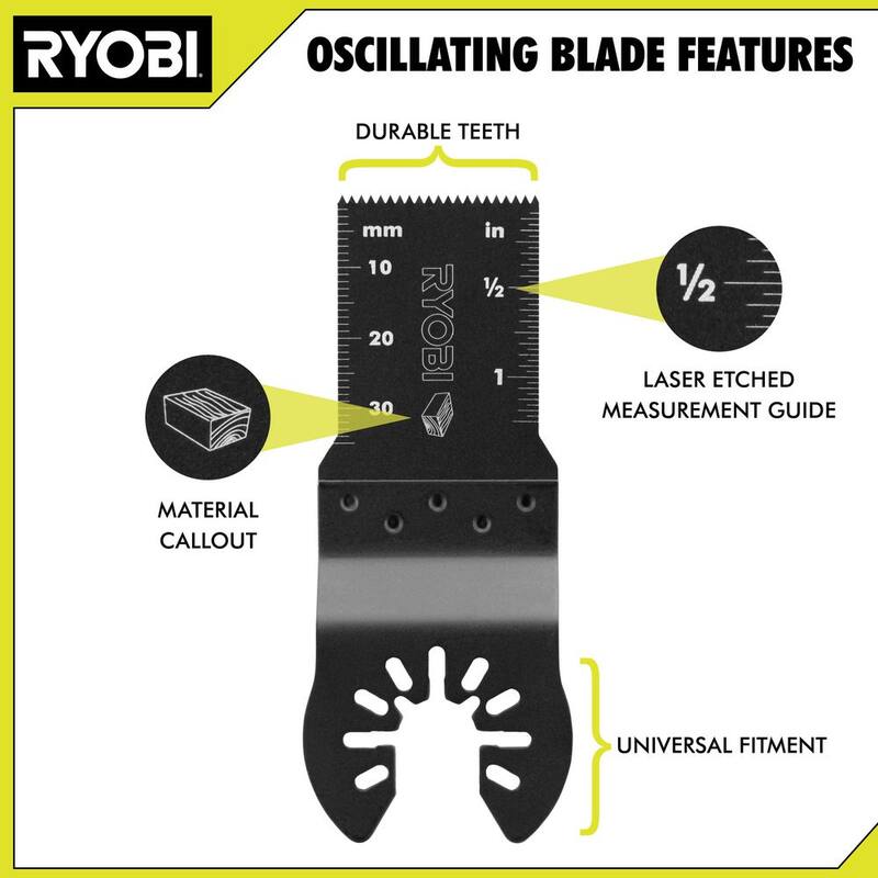 RYOBI 1-1/4 in. Juego de hojas de herramienta múltiple con dientes japoneses (3 piezas) - A24302