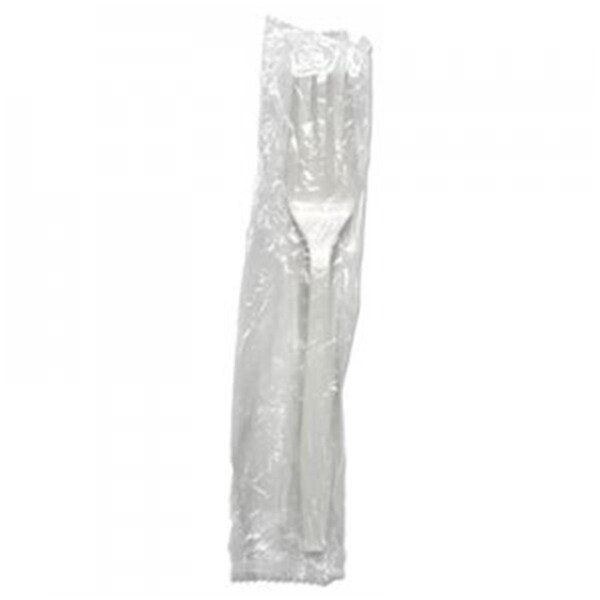 Razoredge BWK Heavyweight Wrapped Polypropylene Cutlery Fork, White - RA2659366