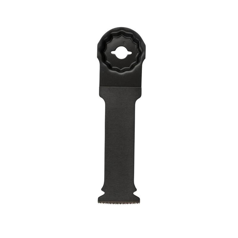 Herramienta múltiple oscilante Makita StarlockMax de 1-1/4 pulgadas con hoja curva de inmersión bimetálica para cortar madera y metal - E-08523
