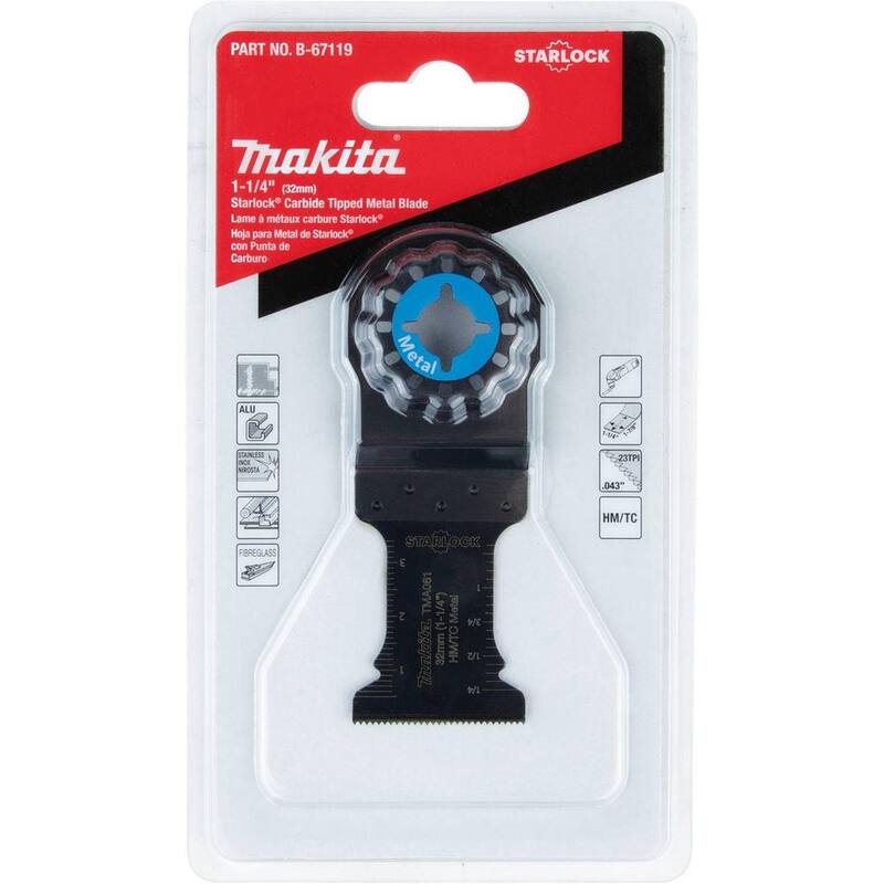 Hoja de metal con punta de carburo Starlock de 1-1/4 pulgadas - B-67119 de Makita