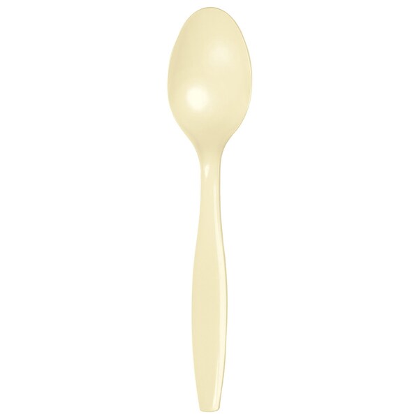 Touch Of Color Ivory Plastic Spoons, 6.75", 288PK - 010562