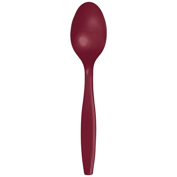 Touch Of Color Burgundy Red Plastic Spoons, 6.75", 288PK - 011922
