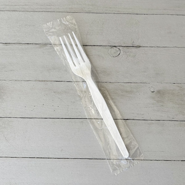 Boardwalk Heavyweight Wrapped Polystyrene Cutlery, Fork, White, 1000PK - BWKFORKWHPSIW