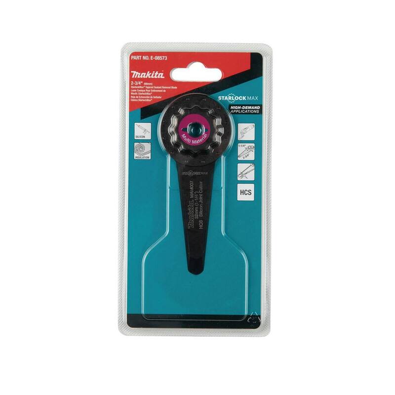 Herramienta multifunción oscilante StarlockMax de Makita de acero al carbono de alta calidad para remover selladores y cortar juntas - E-08573