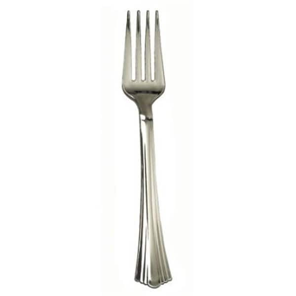Friends Are Forever Heavy Weight Reflections Series Stainless Steel Look Plastic Fork, 600PK - FR3571431