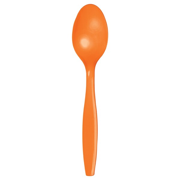 Touch Of Color Sunkissed Orange Plastic Spoons, 6.75", 288PK - 010615