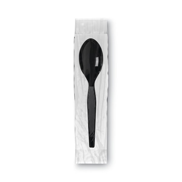 Dixie Grab N Go Wrapped Cutlery, Teaspoons, Black, PK540, 540PK - TM5W540