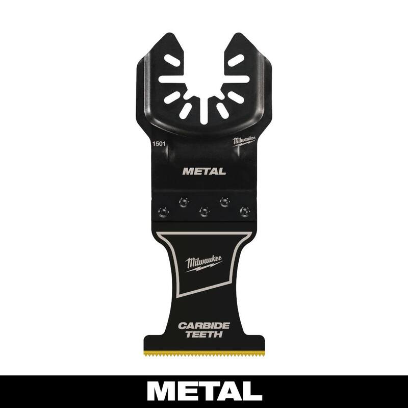 Milwaukee 1-3/8 pulgadas Carburo Ajuste Universal Extremo Hoja Oscilante para Corte de Metal Multi-Herramienta (1 Pieza) - 49-25-1501