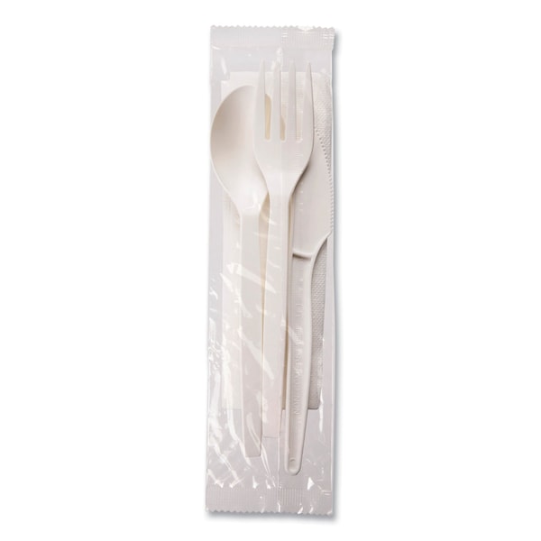 Eco-Products EcoSense Renewable PSM Wrapped Cutlery Kit, White, PK250 - ECP EP-S005