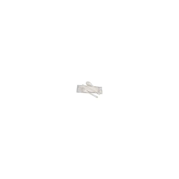 World Centric TPLA Compostable Knife Fork Spoon And Napkin Cutlery Kit, PK250 - AS-PS-TN